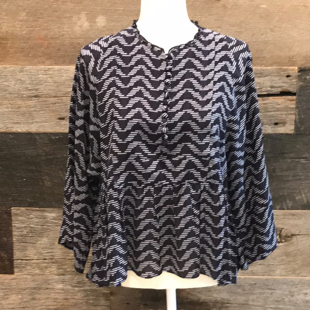 Apiece Apart 100% Silk Top With Ruffle Detail
